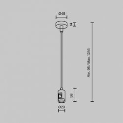 Подвес для трека Maytoni  TRA157SW-B1-PT