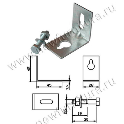 Подвеска мебельная 5.1.Ж 127 угловая (89)