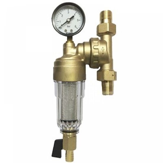 Самопромывной фильтр для холодной воды Tim 1/2" с поворотным соединением