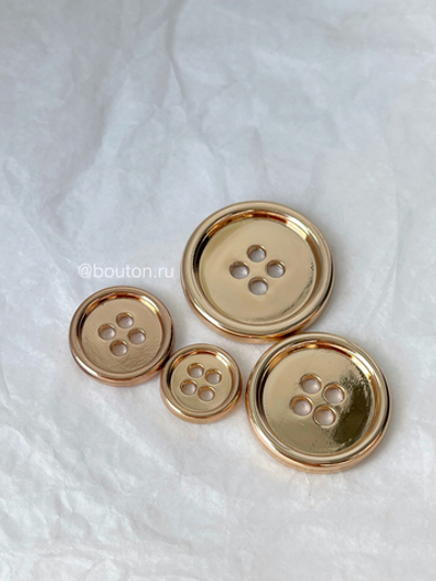 Пуговицы Золотые на прокол металл