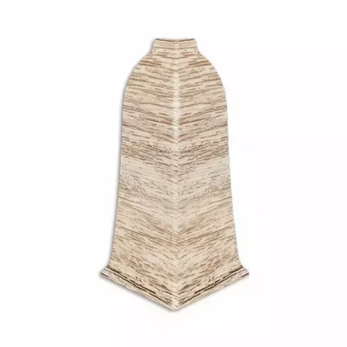 Угол наружный для плинтуса ПВХ Aberhof 60мм, 2232 Дуб Белый (2 шт)