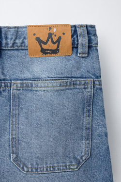 ZARA ДЖИНСЫ SKATER «ЗВЕЗДЫ», ВЫЦВЕТШИЙ СИНИЙ