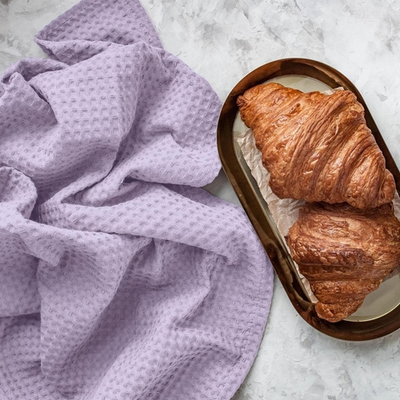 Вафельное полотно лаванда