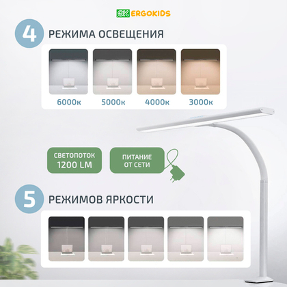 Лампа светодиодная Ergokids DL-1020