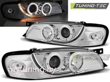 Передние фары angel eyes chrome для Subaru Impreza I