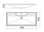 Раковина BelBagno 90 BB900/455-LV-MR-ALR Белая