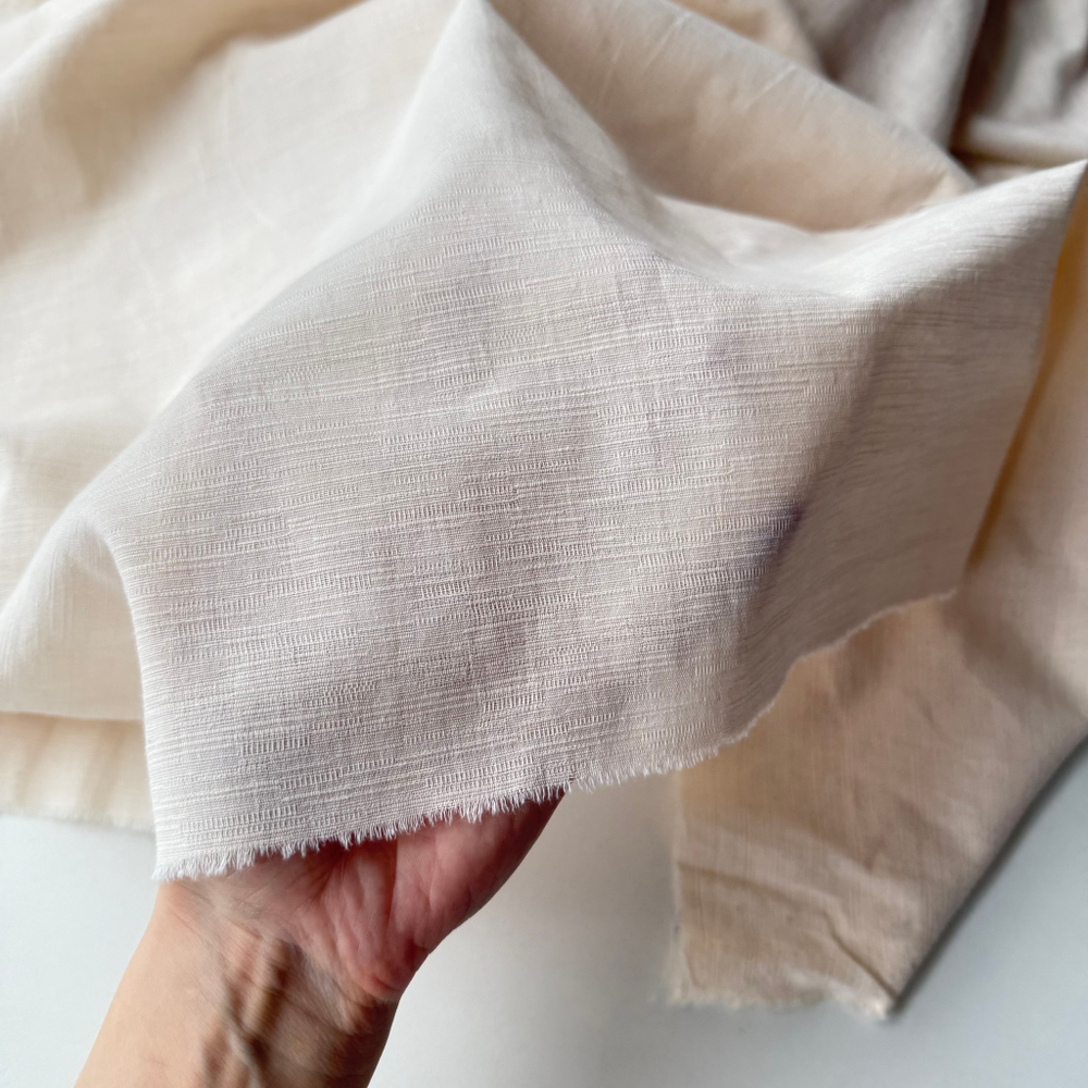 Фактурный хлопок «Рельеф» Светлый крем