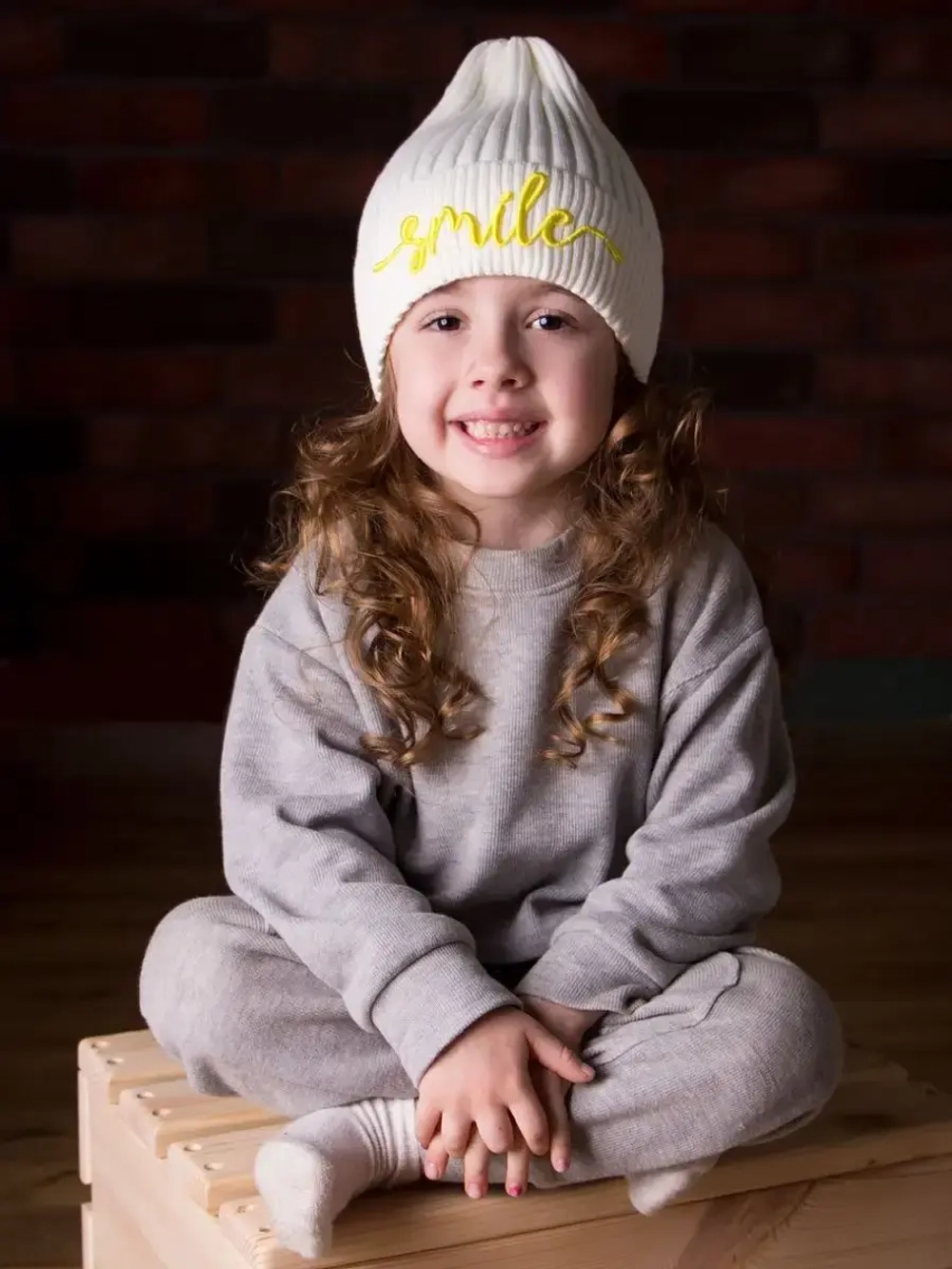 Шапка для девочки осенняя тыковка