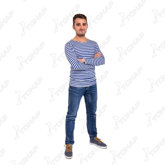 Тельняшка Helios кулирка голубая полоса р. 50