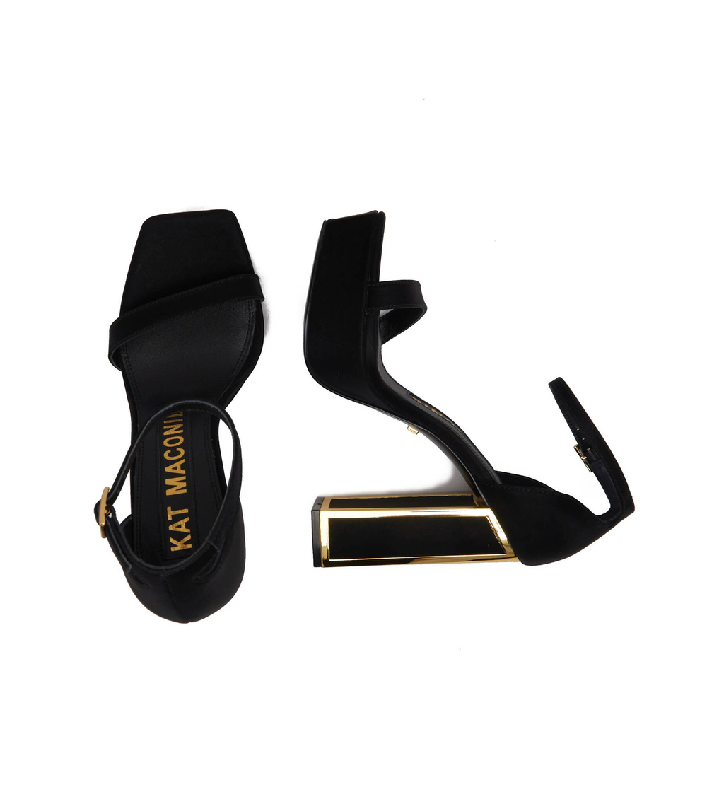 Кожаные босоножки на каблуке Kat Maconie - черный(MISSY)
