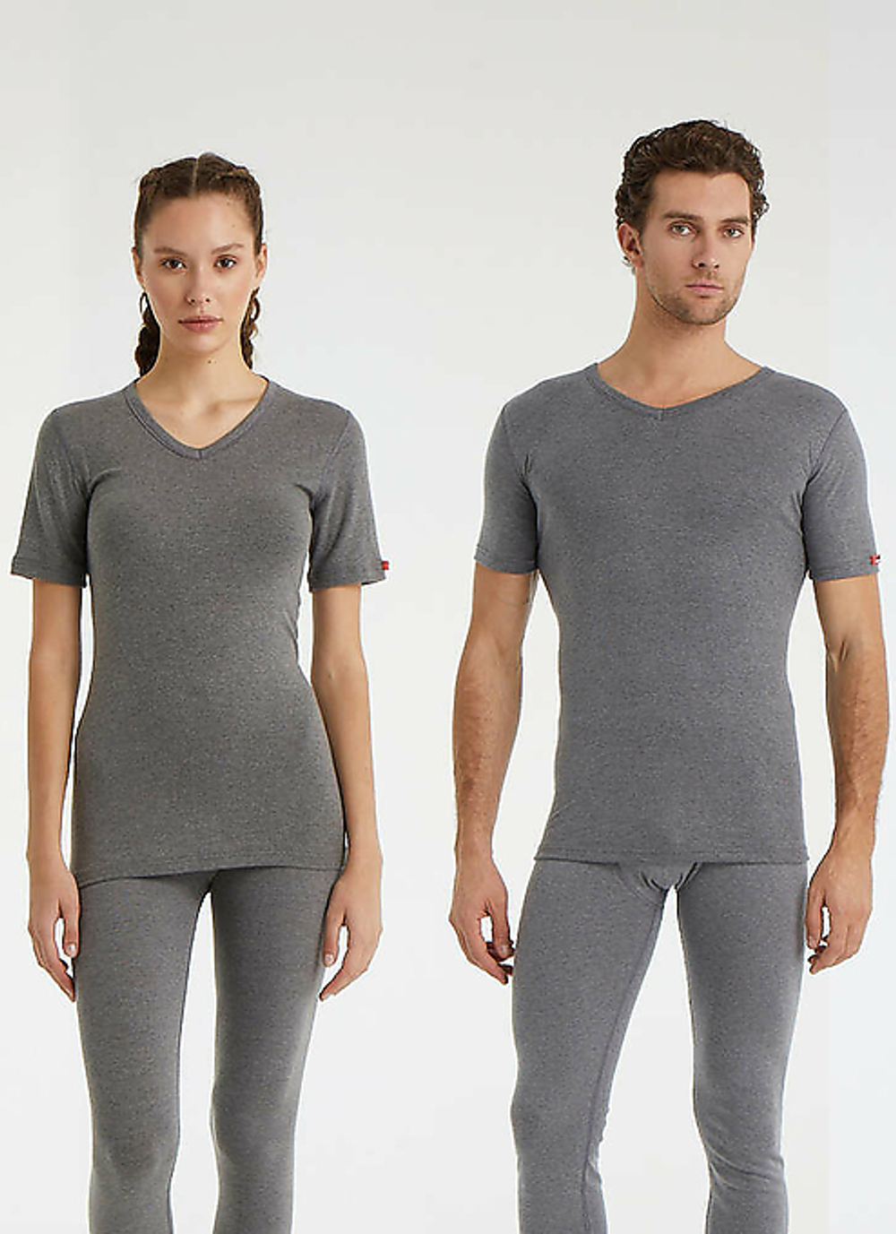 Футболка термо унисекс серый меланж