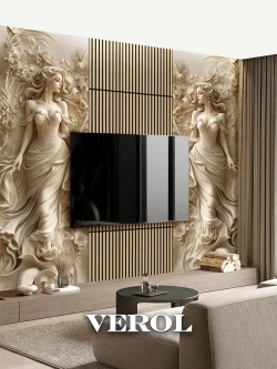 VEROL Фотообои 3D на стену флизелиновые "Барельеф девушка" 200х283 см