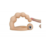 Насадка-фаллоимитатор с кольцом и вибрацией Ultra Soft Bead (16,51 см)