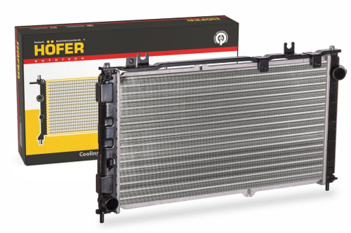 Радиатор охлаждения ВАЗ 2190 Гранта алюминий универсальный сборный Hofer