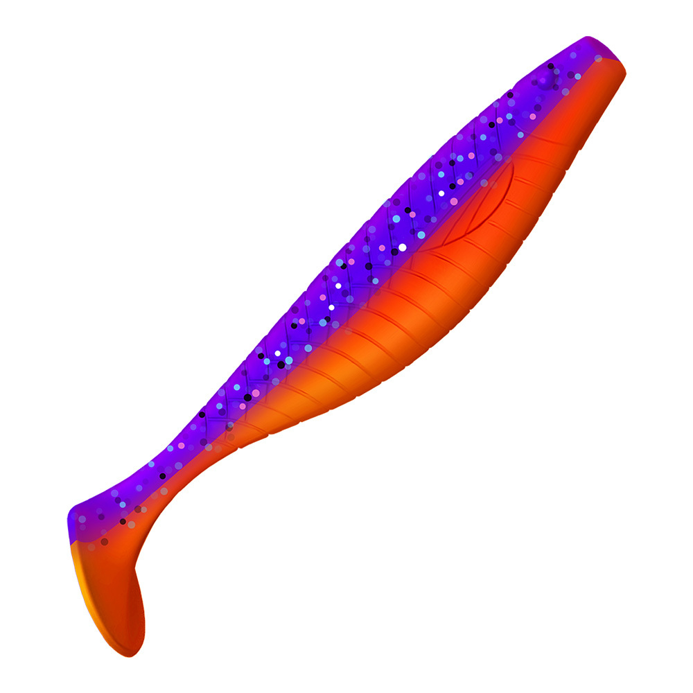 Приманка ZUB-PROVOCATOR 145мм(5,7")-5шт, (цвет 021) фиолетовый верх -красный низ