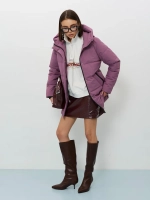 Куртка весенняя удлиненная с капюшоном