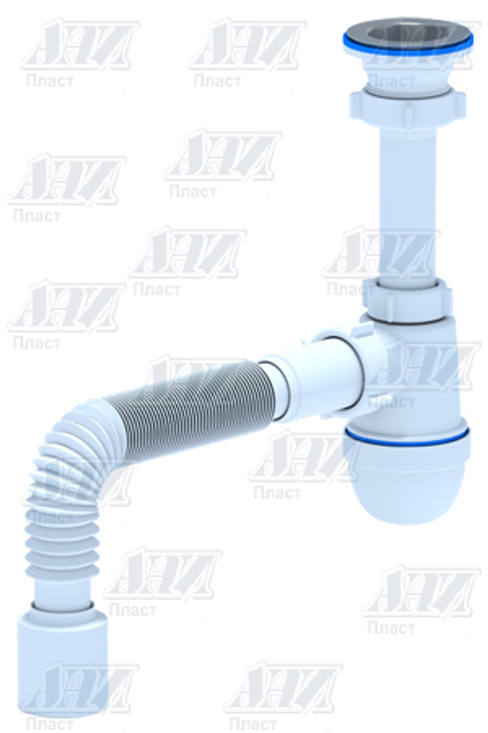 C0110 Сифон Ани 1 1/2* 40 с гибкой трубой 40*50 (35шт)