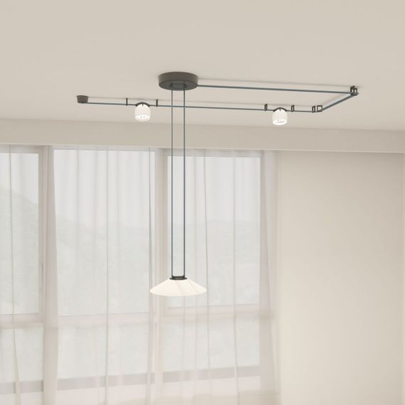 Трековый светодиодный светильник Denkirs Belty Flow DK5564-WH+BK