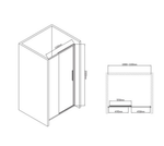 Душевая дверь Slim-U VDS-2SU110CL, 1100, хром, стекло прозрачное, , шт