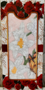 Полотенце махровое "БЕЛЫЕ ЛИЛИИ", 70*140 см, 100% хлопок, Китай, в подарочной упаковке.