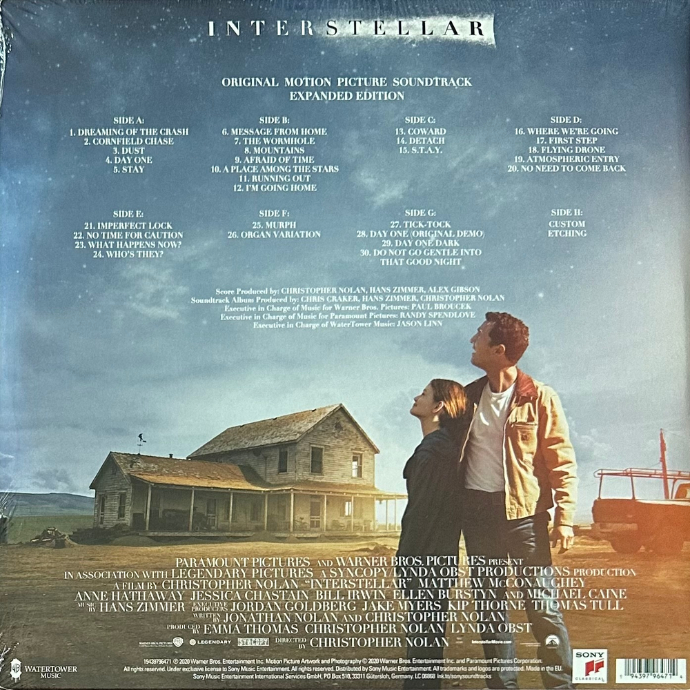Hans Zimmer ‎– Interstellar 4LP (Европа 2020г.)