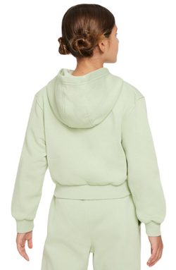 Детская теннисная куртка Nike Sportswear Club Fleece Crop - honeydew/white