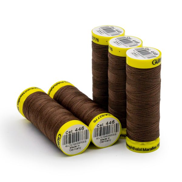 Нитки для трикотажа Gutermann Maraflex 120 (150 метров), 5 кат. | 446 сигнальный коричневый
