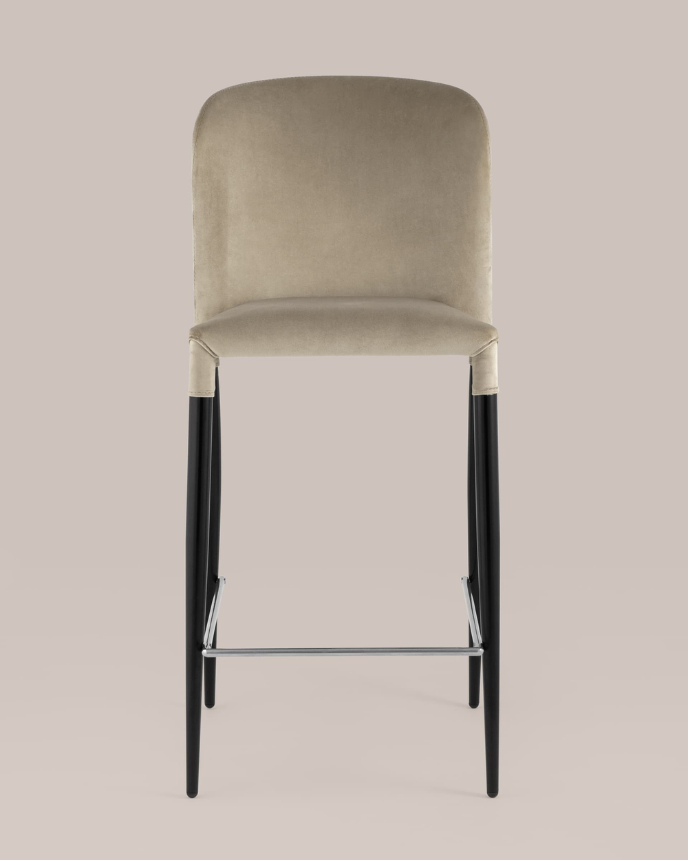 Стул полубарный Лори велюр бежевый