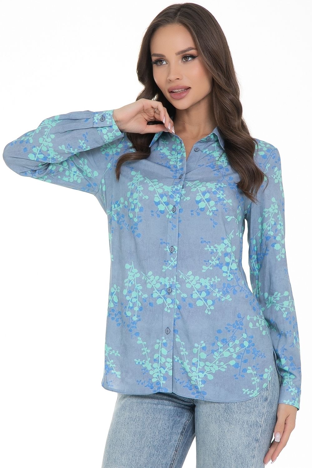 Рубашка Жаклин (блу) Diolche (Акция)