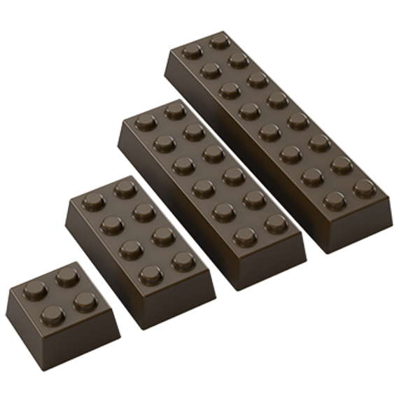 708 | Форма для шоколадных конфет Лего (275*135 мм)