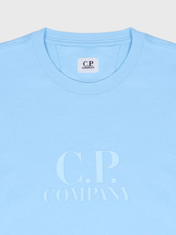 Футболка C.P. Company Jersey 30/1 Logo Sky Blue