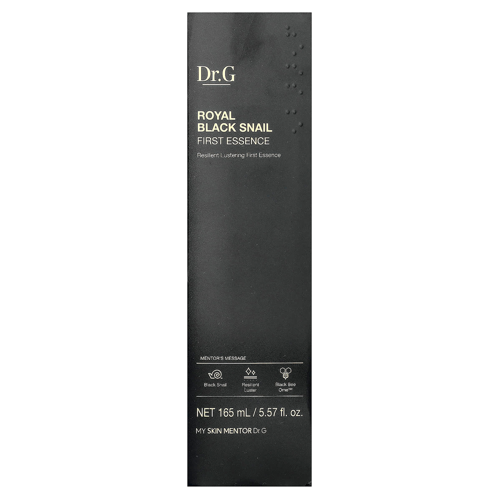 Dr. G, Royal Black Snail First Essence, эссенция с черной улиткой, 165 мл (5,57 жидк. унции)
