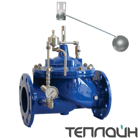 Клапан поплавковый из высокопрочного чугуна с пилотным управлением АСТА Р02/06 АСТА-Р02/06-400-2682-М(NBR)-16-02-70-Ф PN 16 DN 400 фланец/фланец