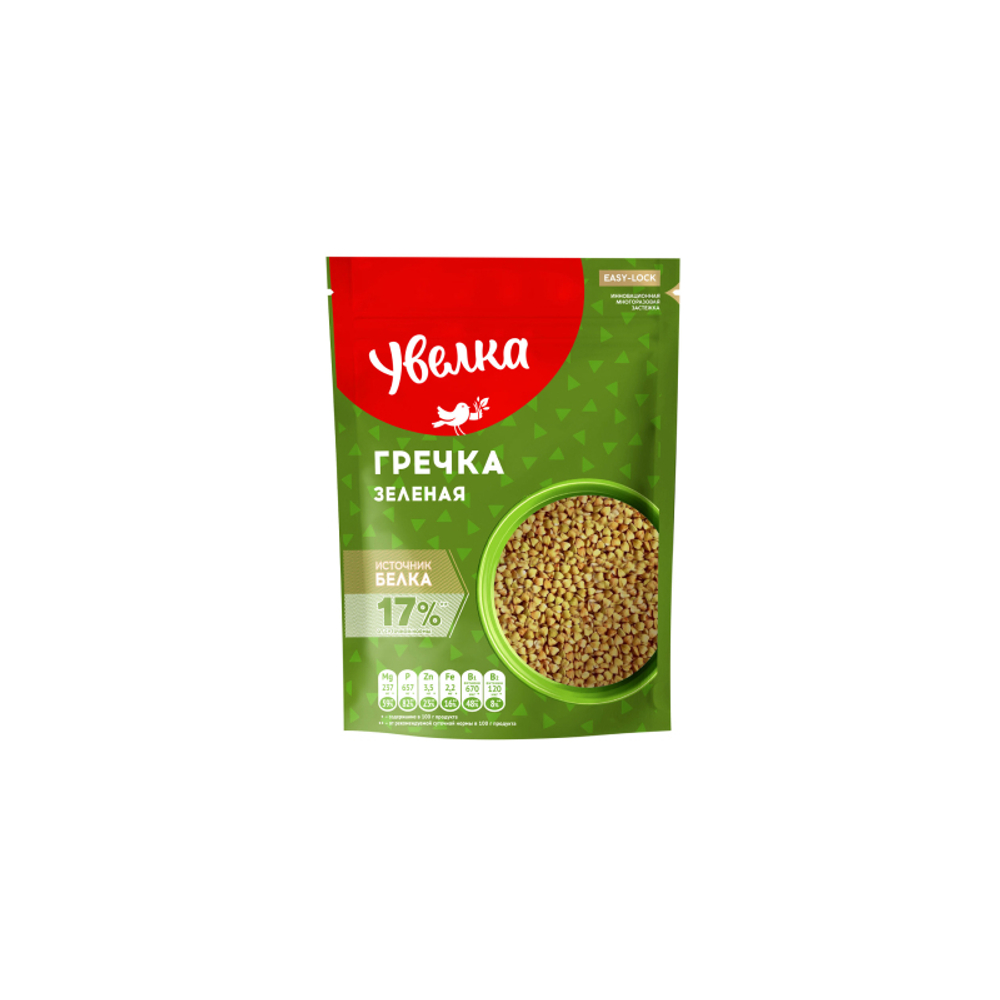 Крупа Гречневая Зеленая Увелка м/у 450 гр