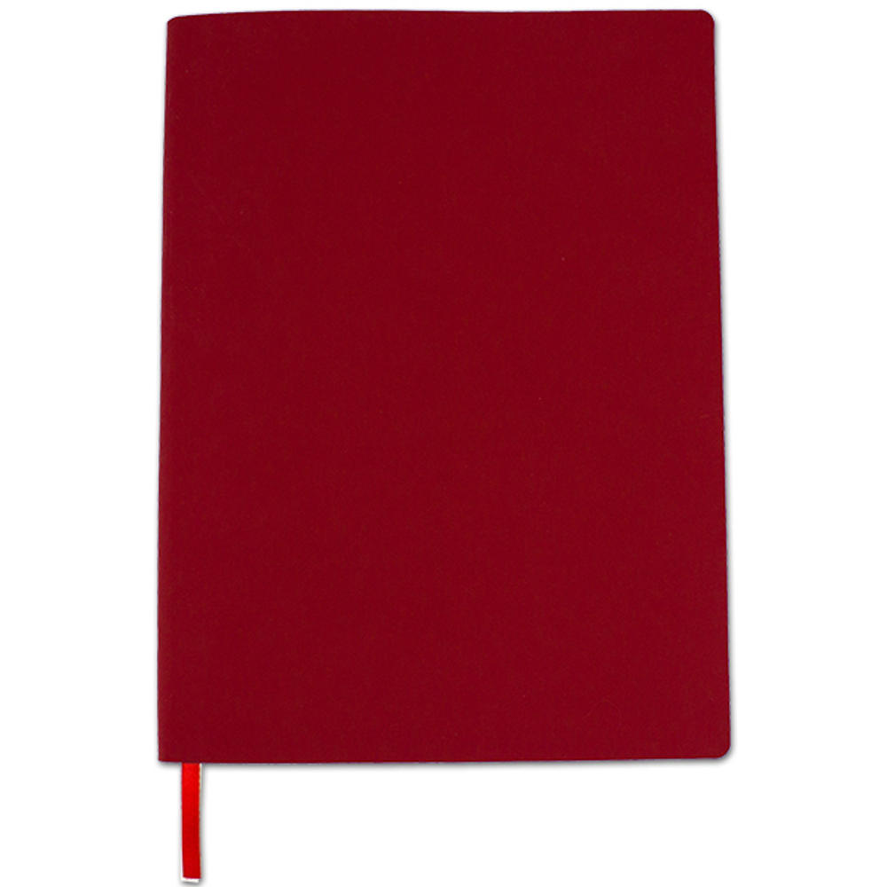 НОВИНКА! Бизнес-тетрадь А4 в клетку BIG BOSS red, 128 листов, гибкая обложка - красный Softtach