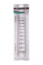 Набор торцевых головок, 3/8, двенадцатигранные, CrV, 10 шт, 8-19 мм Stels