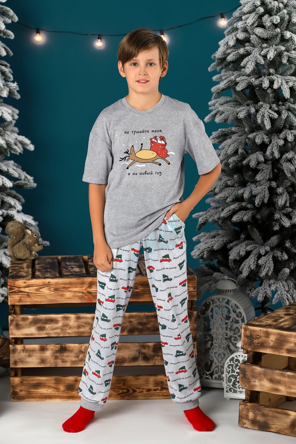 Костюм для мальчика Каникулы-2.2 Виотекс СЕРЫЙ МЕЛАНЖ