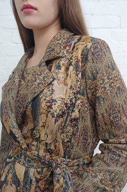 Комплект (платье и жакет) "Барокко", по мотивам рисунков на портьере, представляющих Венеру и амуров, 17 век