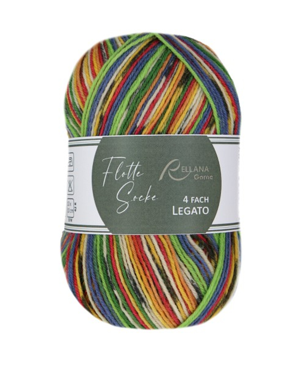 Пряжа Rellana Flotte Socke 4f. Legato (3061)