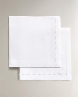 Zara Home столовая салфетка из льна, вышивка, 45 45 см (комплект 2 шт.)