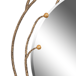 Настенное круглое зеркало Calipso (Калипсо) Каштан Найт Амбер