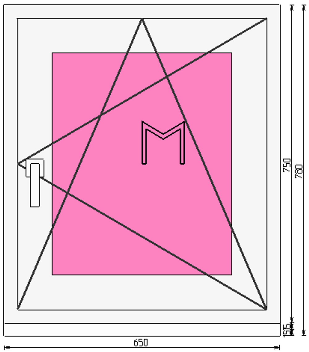 Пластиковое окно 750 х 650 ТермА Эко + Москитная сетка