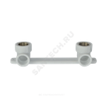 Планка монтажная PP-R белая Дн 20х1/2" ВР под смеситель с водорозетками PRO VALFEX 10124020-PRO