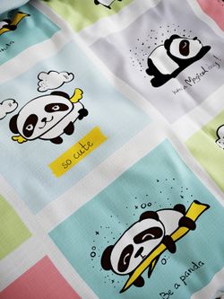 Постельное белье бязь Сказка "Панда" 1,5-спальный на молнии Наволочка 50х70 см 1 шт Простынь 150х205 см Пододеяльник 145х205 см