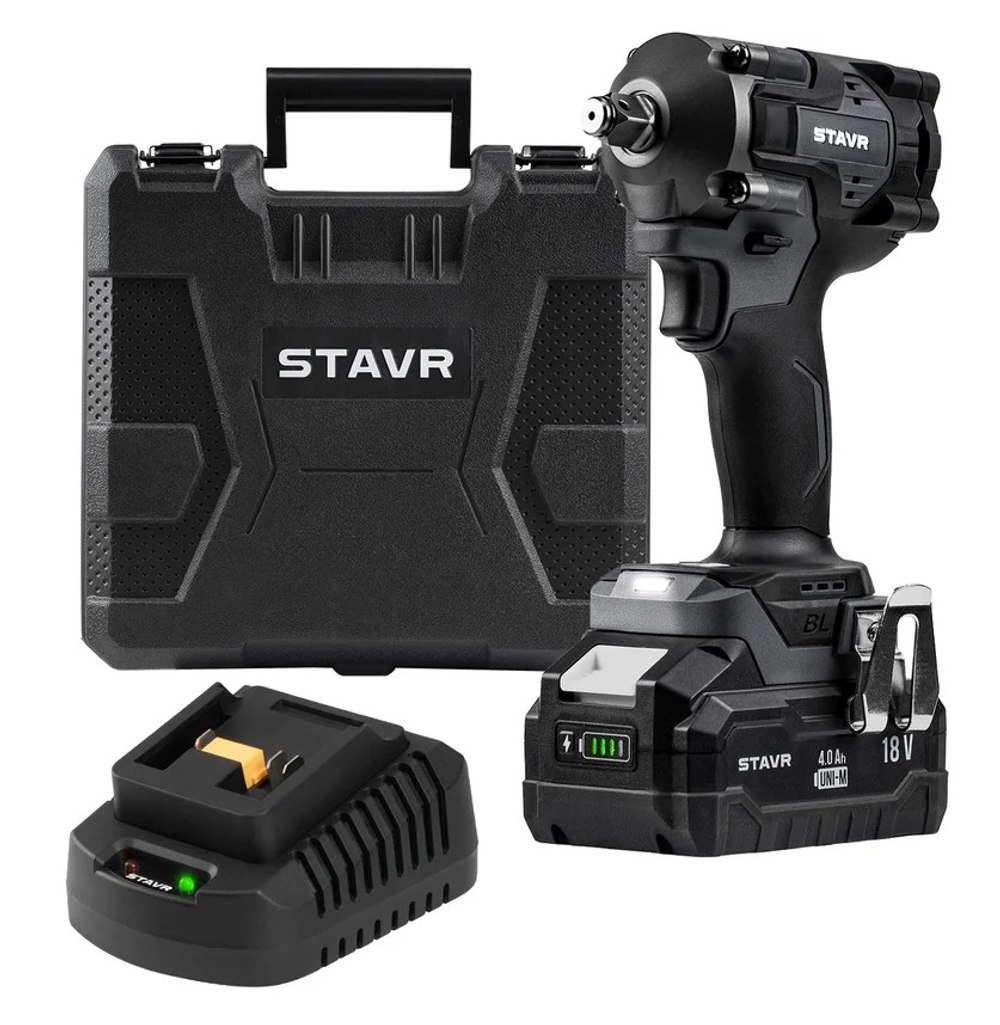 Гайковерт ударный Ставр SWI 18BL-380v-1K 1900-2600об/мин 380Нм АКБ (кейс)