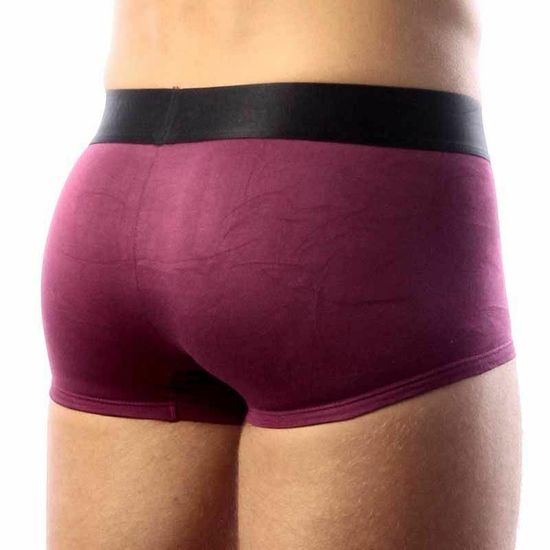 Мужские трусы боксеры фиолетовые с черной резинкой Calvin Klein Steel Black Waistband Violet