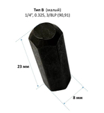 Клепальный шип 38598 для клепального станка 24549, Тип B для 1/4", 3/8LP(90, 91), 0,325"