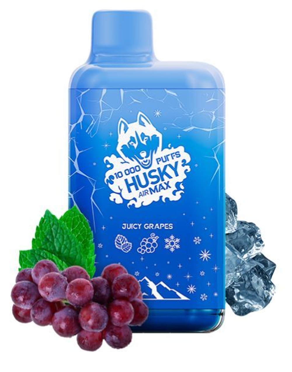 Husky Airmax Juicy grapes - виноград-мята-лёд 10000 купить в Москве с доставкой по России