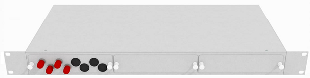 Кросс оптический стоечный  TopLAN КРС-Top-1U-04ST/U-OS2-GY