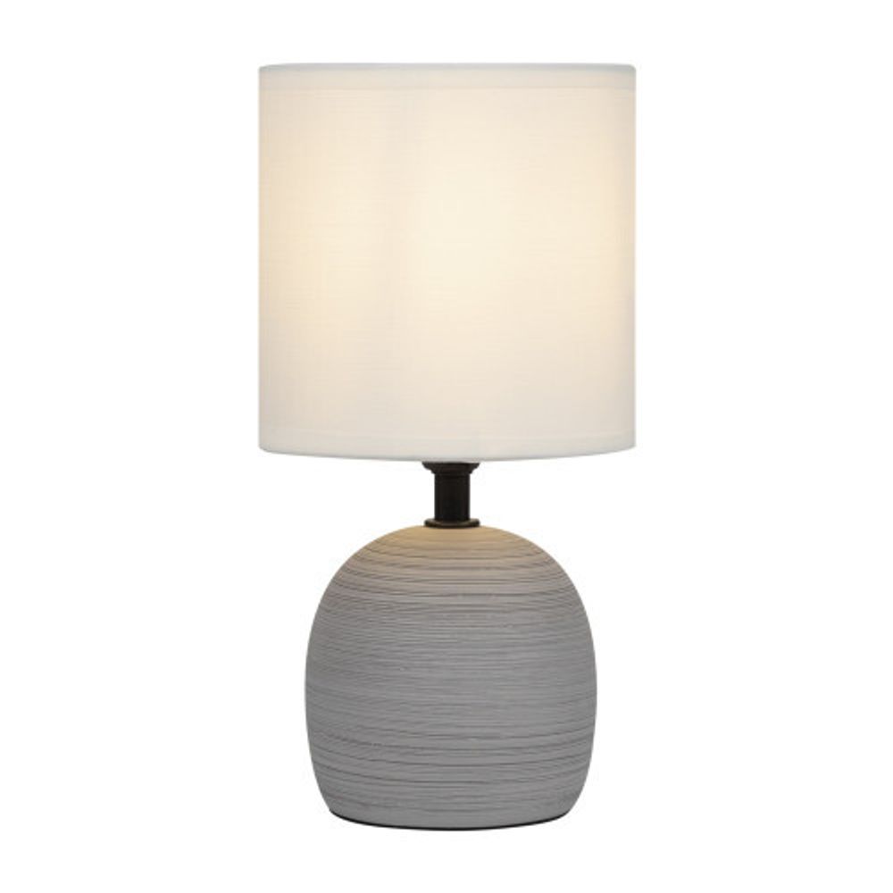Настольная лампа Rivoli Sheron 7044-501 1 * Е14 40 Вт керамика серая с абажуром